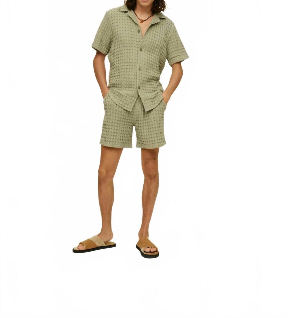 NEW OAS cuba waffle shirt in dusty green